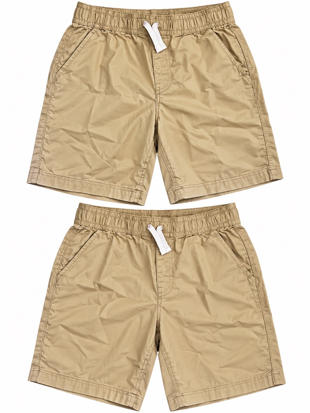 The Children’s Place Boys Size 14 Khaki Pull-On Shorts – 2 Pack